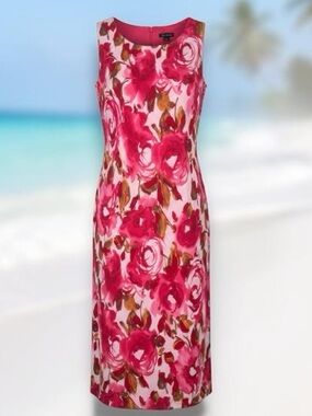 Le Bos Floral Scoop Neck Maxi Dress in Floral Pink
